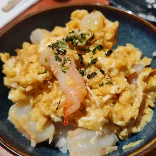 Shrimp creamy omelette