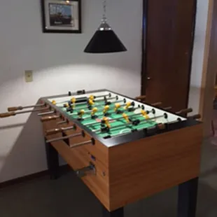 a foosball table