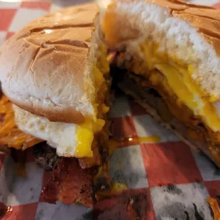 Breakfast burger...  YUM!
