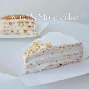 Red bean peanuts mochi crepe cake