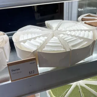Sliced Durian Crepe Cake