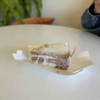 Slice Red Bean Peanuts Mochi Crepe Cake