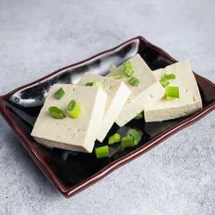 a plate of tofu