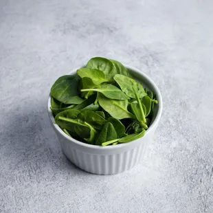 a bowl of spinach