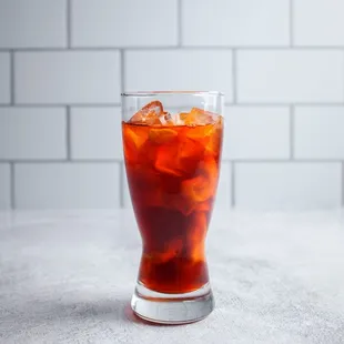 a glass of iced tea