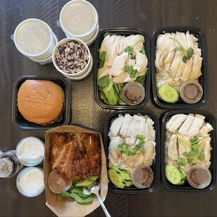 Classic (Khao Man Gai) + Crispy Chicken (Khao Man Gai Tot) + Cluck Sandwich