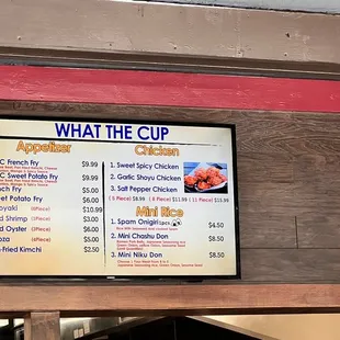 a menu for a restaurant