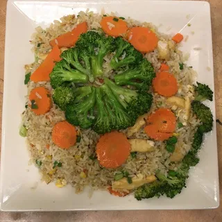 F4. Vegetarian Fried Rice Platter - Cm Chin Chay