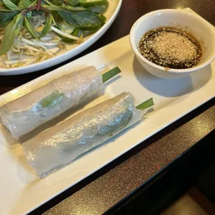 spring rolls the sauce is amazing