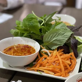 a plate of food on a table