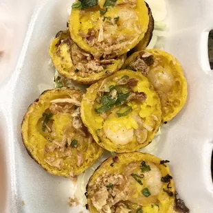 Mini Shrimp Pancakes (Banh Khot) (7 pcs). Yum!
