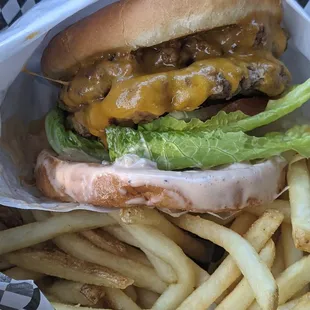 California Burger for $8!! It was delicious and the fries were too.