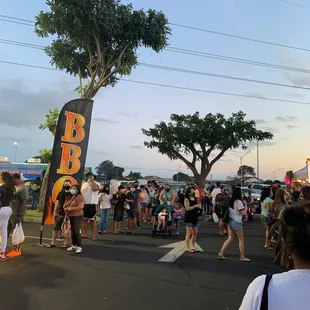 crowd at 6:58 on the first Friday of the month