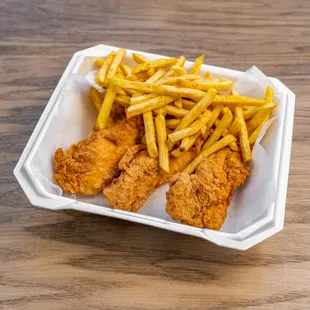 3 Jumbo Tenders &amp; Fry Plate