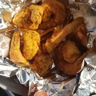 Flavorful fried shrimp!