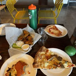 Carolina gold wings, the machine Roman slice , NY Walter white and Ny cheese slice