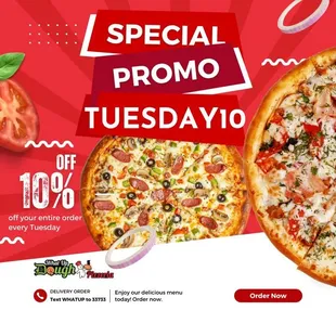 Enter Promo Code TUESDAY10 to get 10% off all orders!