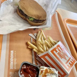 Whataburger and Medium Fries