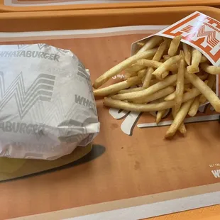 Whataburger and Medium Fries