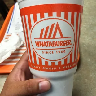 Nice big drinks with your meals.