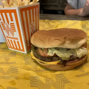Whataburger number 4 with jalapeño and cheese