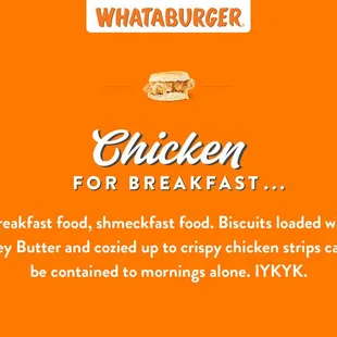 a picture of a chicken for breakfast