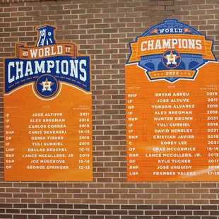 Former Hooks players that were World Series Champions for the Houston Astros.