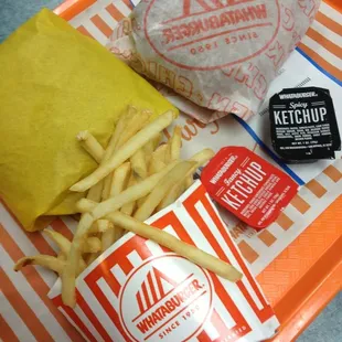 Whataburger, Whatachickn, and fries