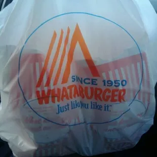 The one and only fat sack of Whataburger.