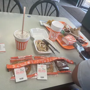 Dr. Pepper Shake and #5 Bacon &amp; Cheese Whataburger Whatameal