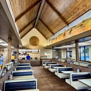 Inside dining area...western theme...