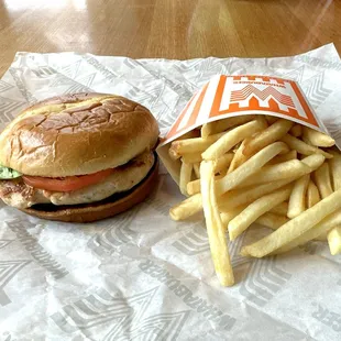 Grilled Chicken Sandwich with Fries
