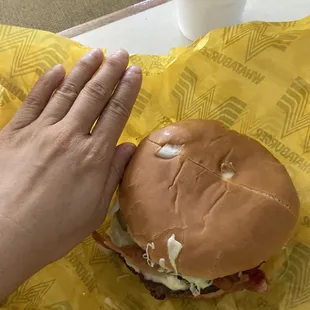 Southern double bacon cheeseburger