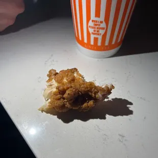 burnt chicken tender