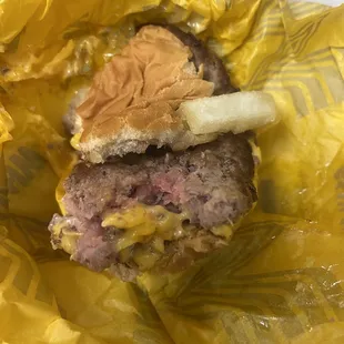 Not only was there a wait for only 3 customers .. but the wait was for this ?!? Disgusting