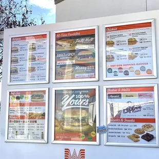 Drive-thru menu as of Jan 2023