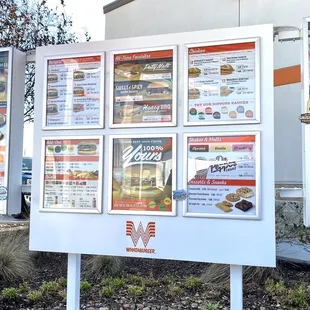 Drive-thru menu as of Jan 2023