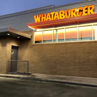 Drive thru lane, door the workers come in and out of.