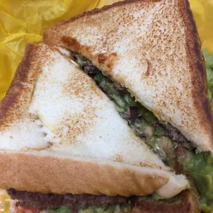 Texas toast avocado bacon burger!