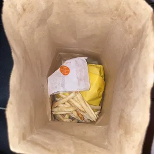 Fries just thrown in the bag