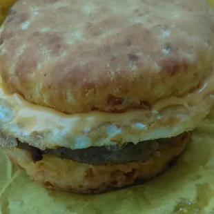 Jalapeño sausage and cheese biscuit