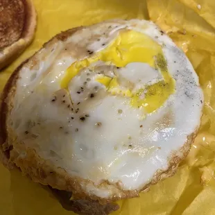 Char marks on the Whataburger egg.