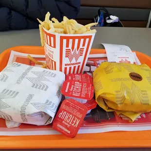 a tray of food on a table