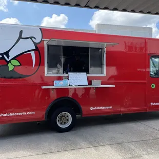 a red food truck