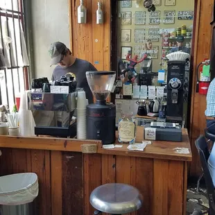 Sweet coffee stand just inside Steins Deli