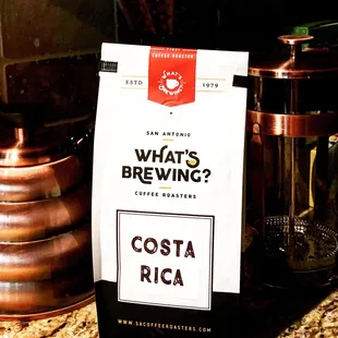 Costa Rica medium roast beans: nutty and smooth