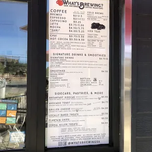 The menu