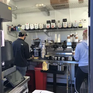 Inside Barista station