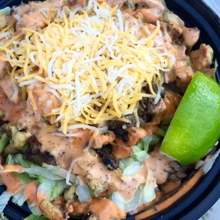 churraso bowl with trio meat