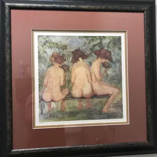 Art work in ladies room. Very cute!